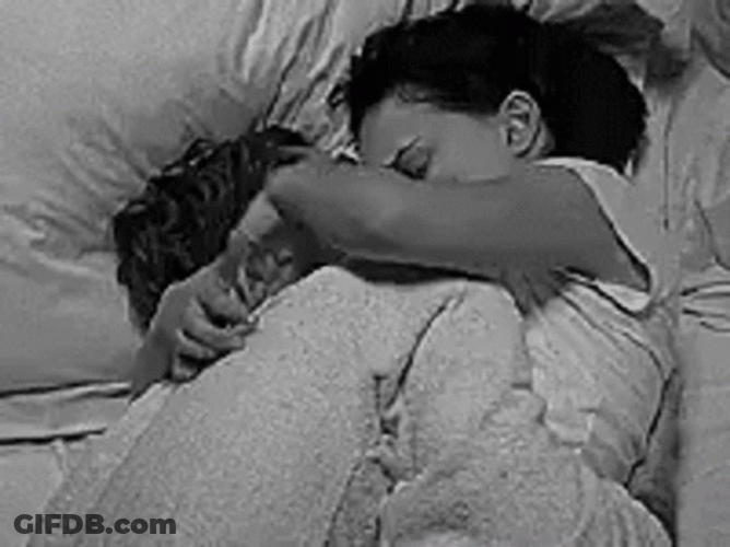 Passionate Hug Romantic Couple In Bed GIF