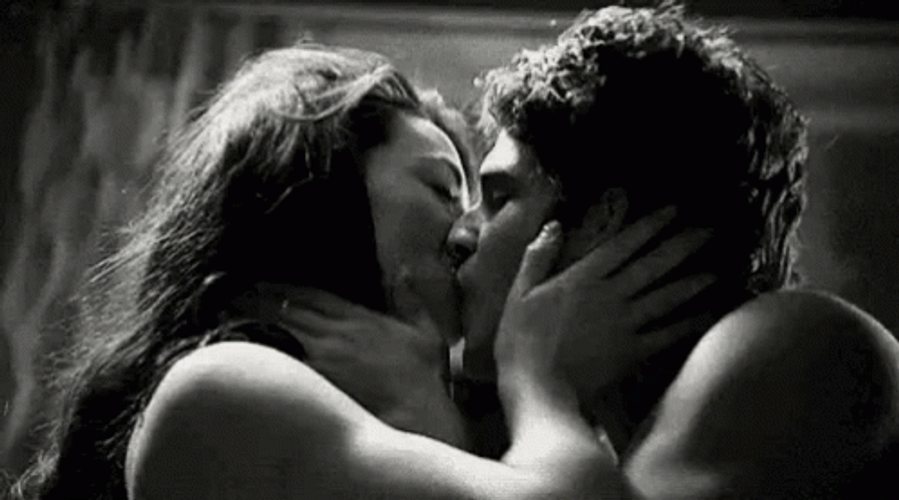 Passionate Neck Hot Kiss GIF