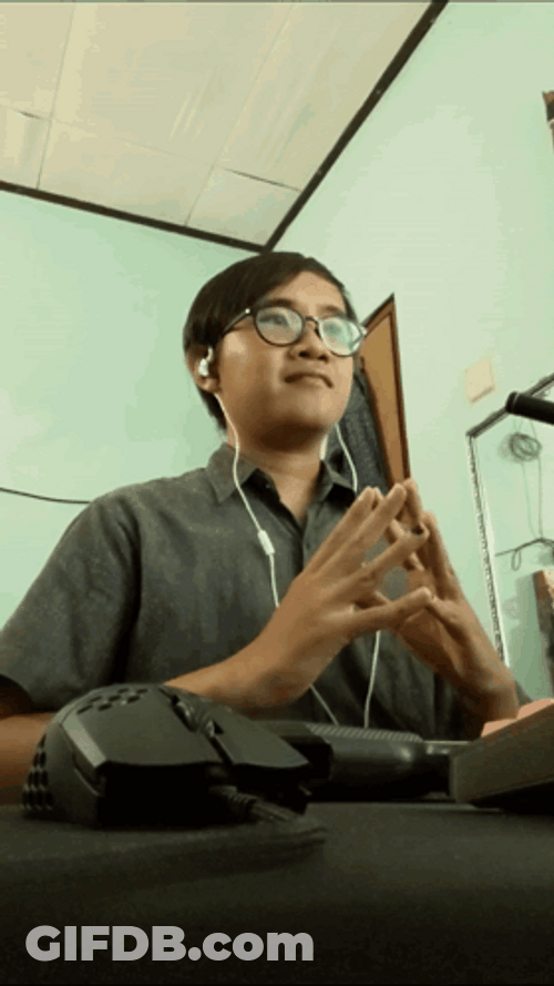 Passive Aggressive Man Reloading Gun GIF