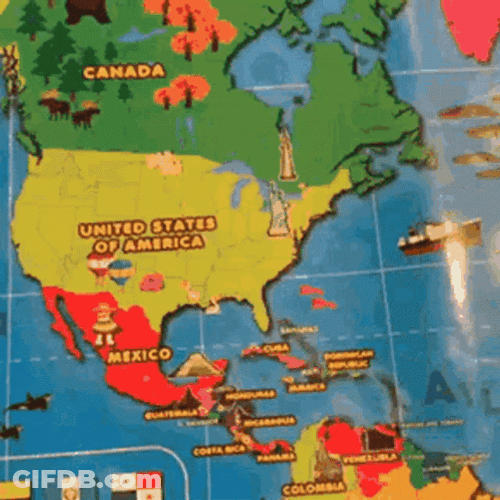 Pasta Noodles On A Map Hurricane Meme GIF