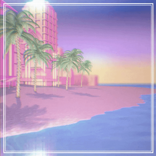 Pastel Beach Outrun GIF