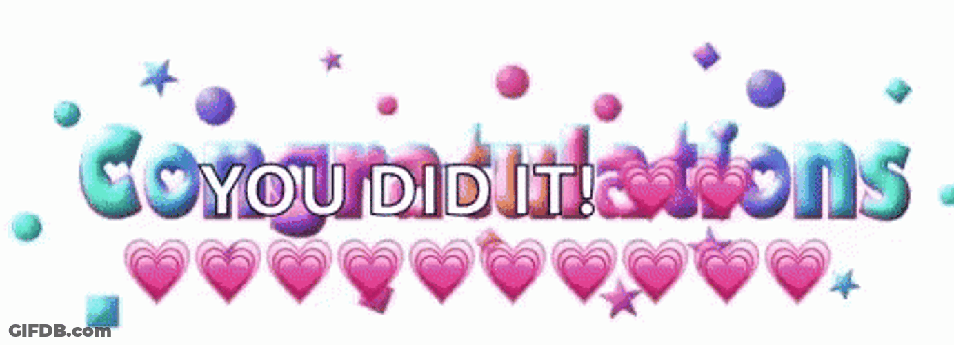 Pastel Color Text Well Done Congratulations GIF