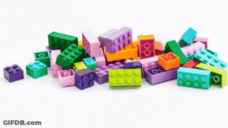 Pastel Colored Lego Blocks GIF