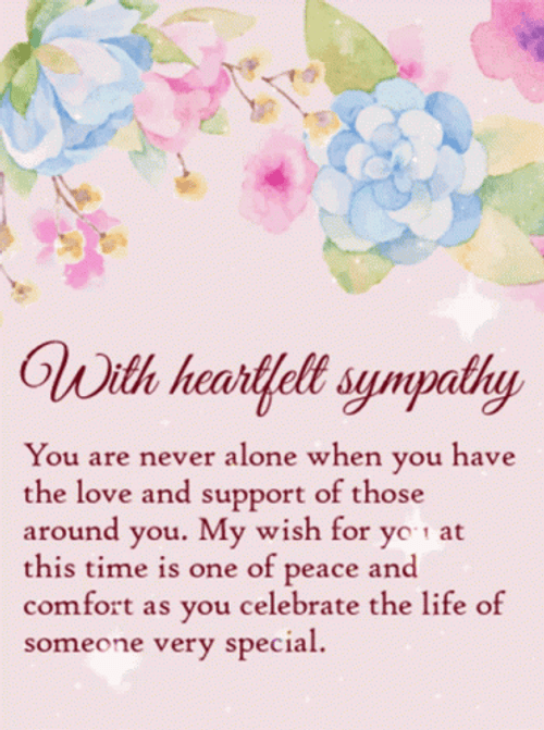 Pastel Flowers Sorry For Your Loss GIF