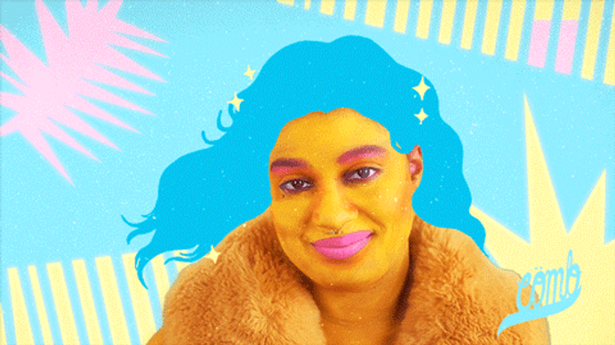 Pastel Hair Flip GIF