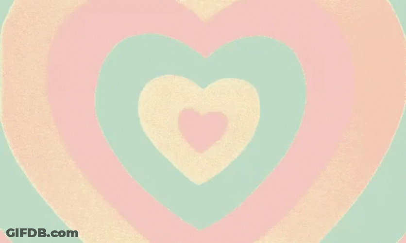 Pastel Heart Tunnel GIF