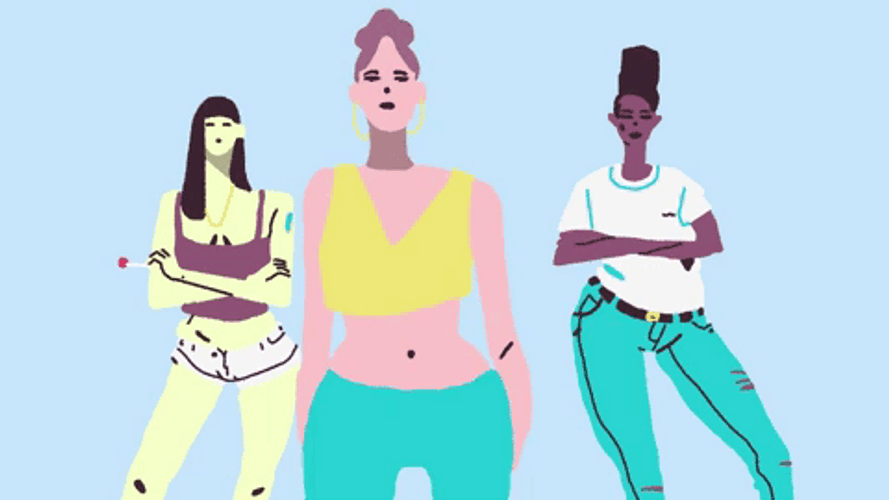 Pastel Hip Hop Women GIF