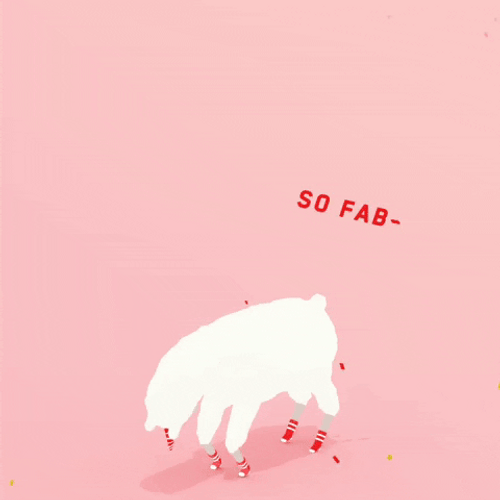 Pastel Lama Loop Horn GIF