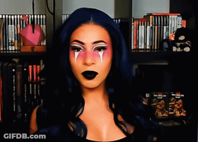 Pastel Orange Aesthetic Gothic Make Up GIF