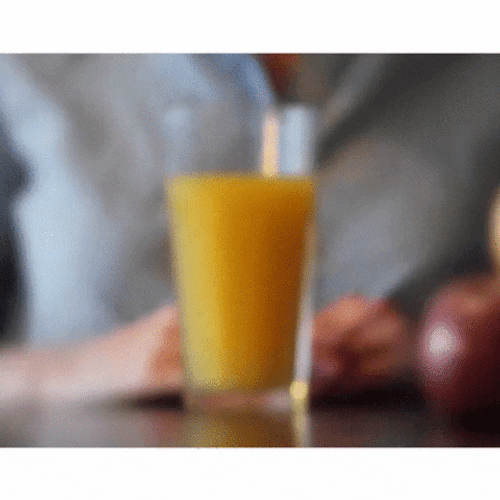 Pastel Orange Juice Glass Slide Aesthetic GIF