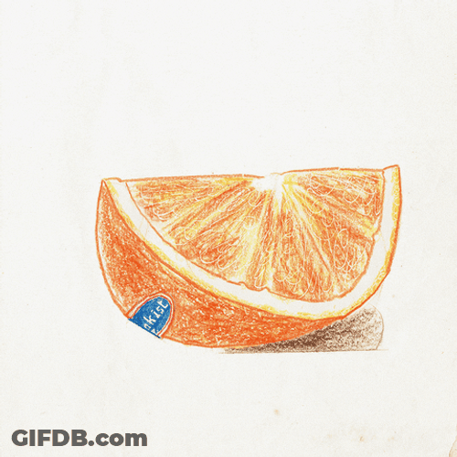 Pastel Orange Slice Peeling Aesthetic GIF