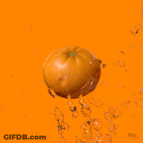 Pastel Orange Water Splash Aesthetic GIF