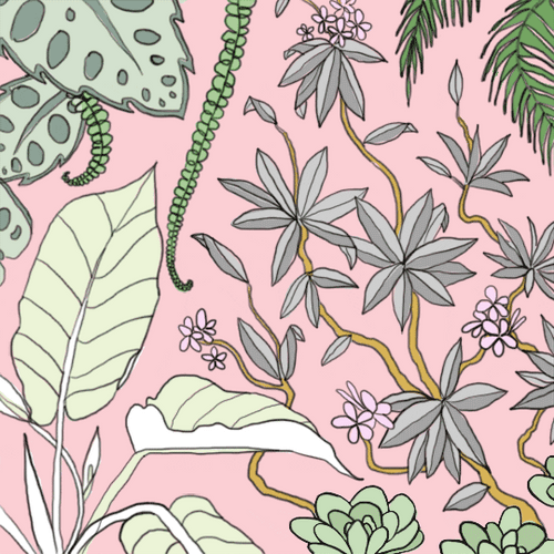 Pastel Palm Trees Illustration GIF