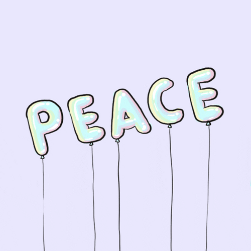 Pastel Peace Balloons GIF