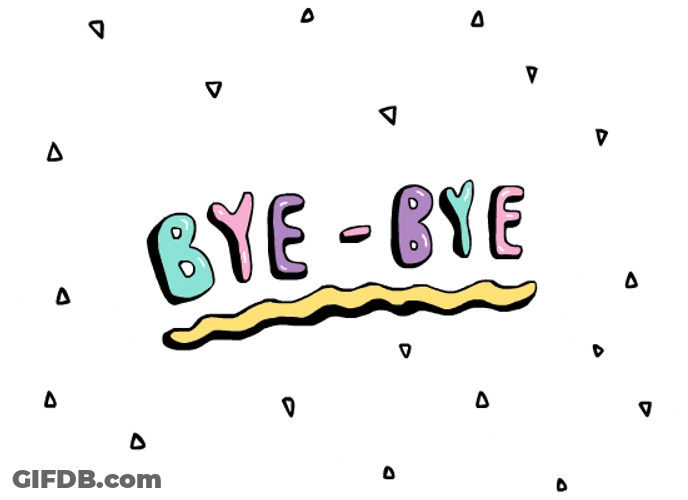 Pastel Text Bye Bye Meme GIF