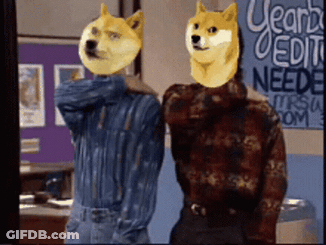 Pat Myself On The Back Dog Heads GIF