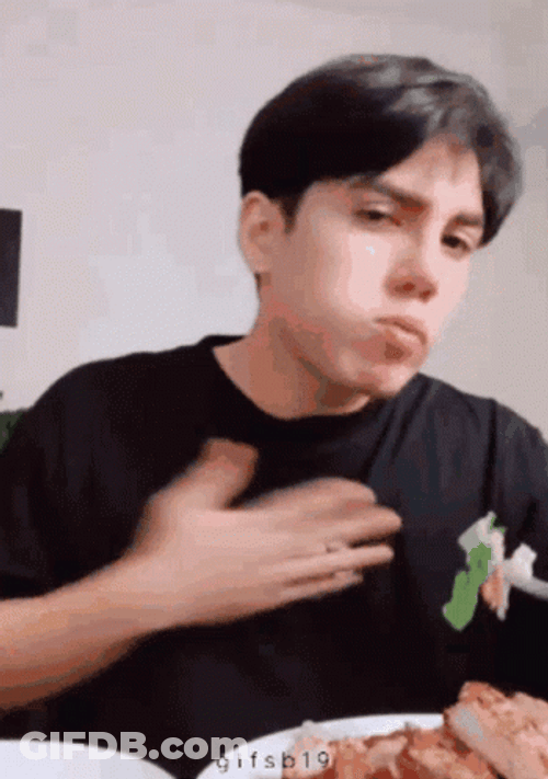 Pat Myself On The Back Eating A Lot GIF