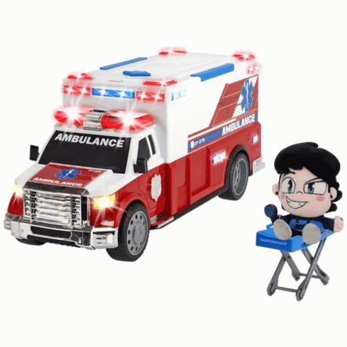 Patient Forcing Herself To The Ambulance Animation GIF