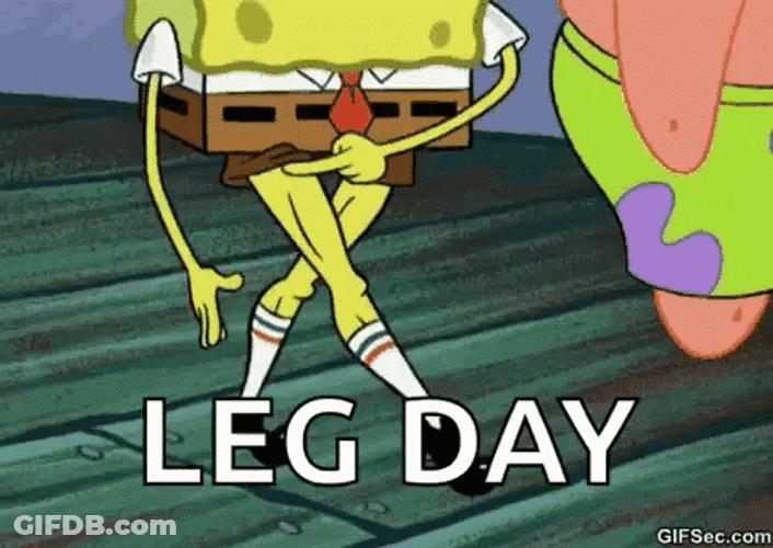 Patrick And Spongebob Leg Day GIF