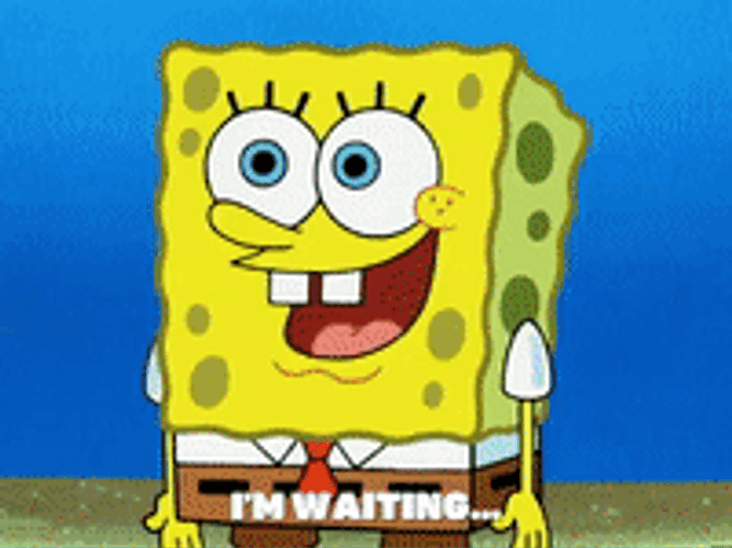 Patrick And Spongebob Waiting Patiently GIF
