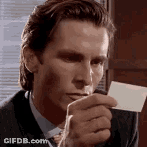 Patrick Bateman GIF