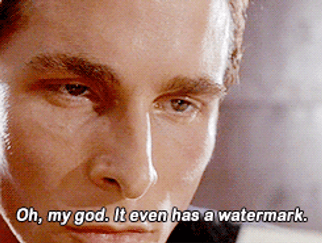 Patrick Bateman Looking At The Letter GIF