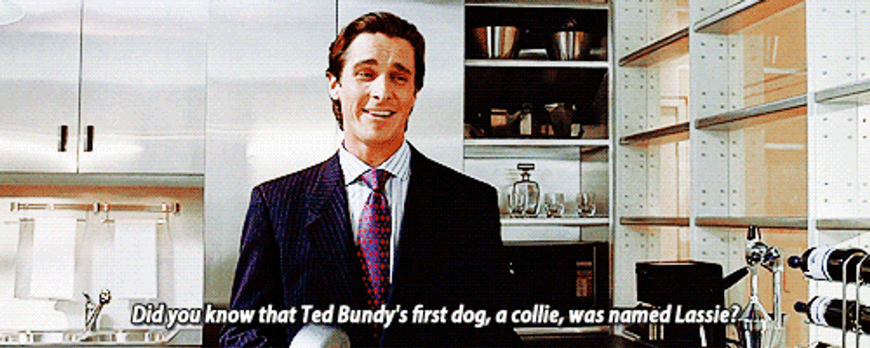 Patrick Bateman Talking About Bundy GIF