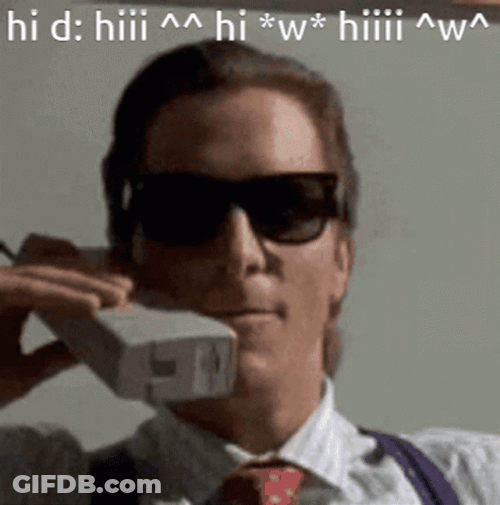 Patrick Bateman Talking On Phone GIF