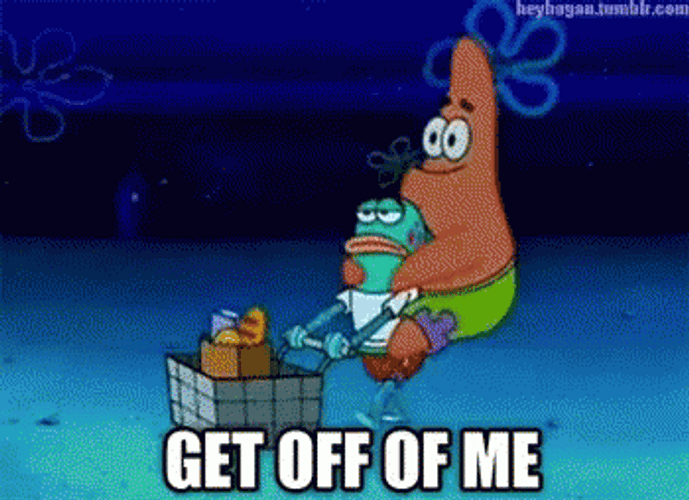 Patrick Boo Get Off Me GIF