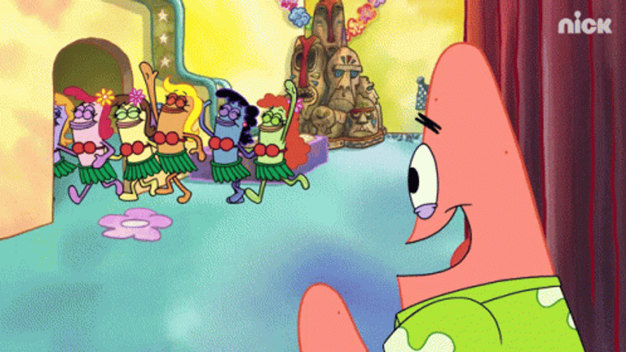 Patrick Boo Waving Hi GIF