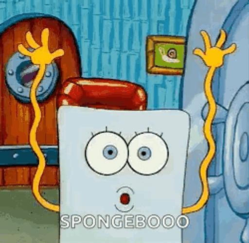 Patrick Boo With SpongeBob GIF