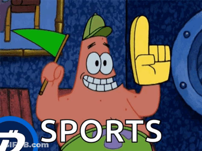 Patrick Cheering Go Sports GIF