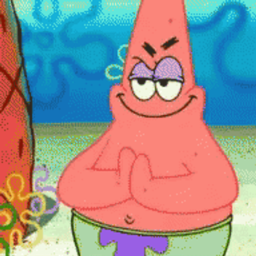 Patrick Evil Smirk GIF