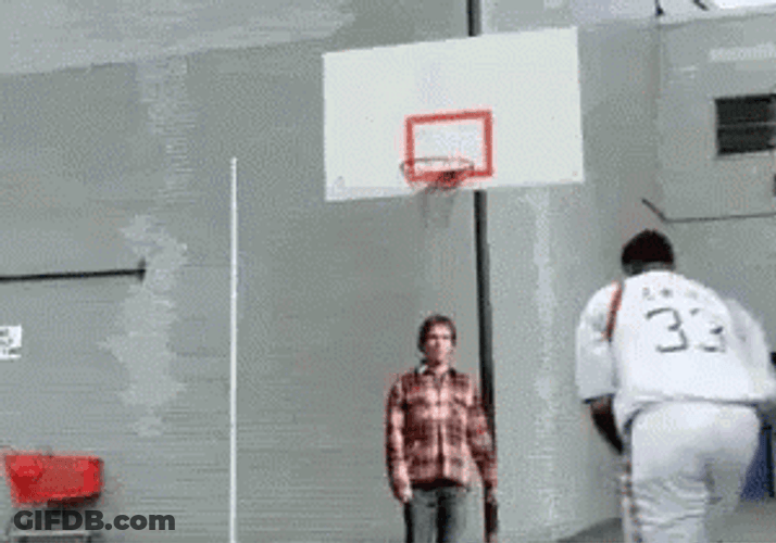 Patrick Ewing Destroy Ring With Dunk GIF