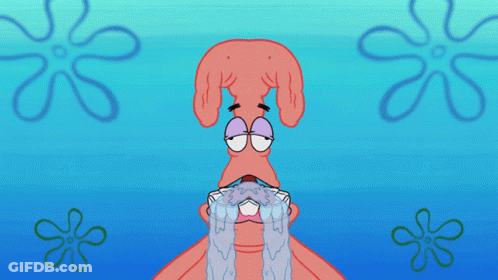 Patrick From Spongebob Crying GIF