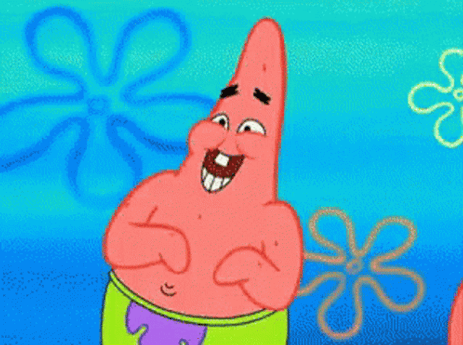 Patrick Hardly Laughing GIF