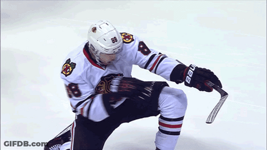 Patrick Kane Long Knee Slide Moment GIF