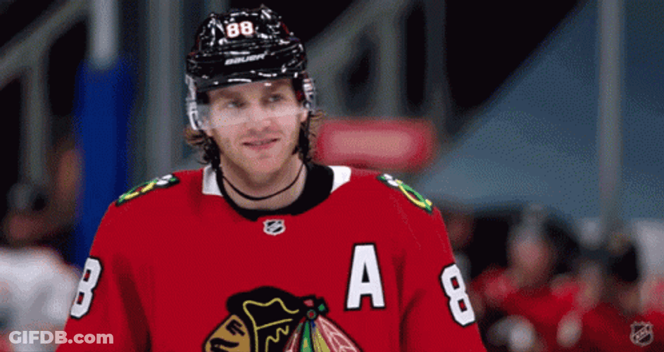Patrick Kane Wide Smile Staring GIF