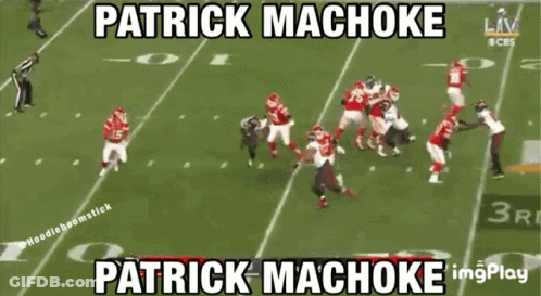 Patrick Machoke Is The Name Displayed On The NFL Field GIF