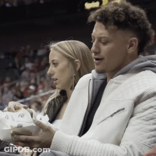 Patrick Mahomes Eating Popcorns In Game GIF