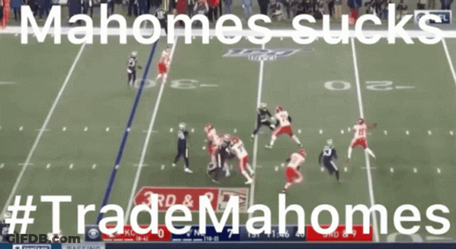 Patrick Mahomes Football Game Fail Meme GIF