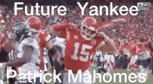 Patrick Mahomes Is Playing For The Kansas City Chiefs And Is Dancing On The Field . GIF