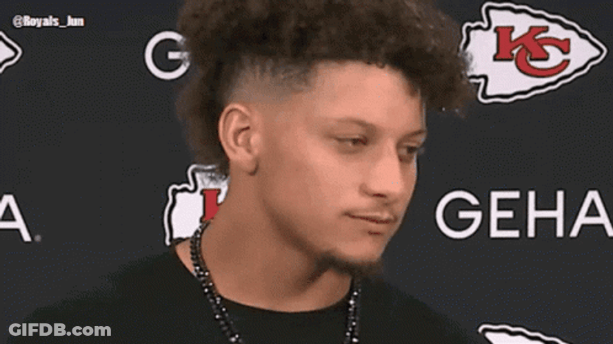 Patrick Mahomes Relaxed Sweet Smile Interview GIF