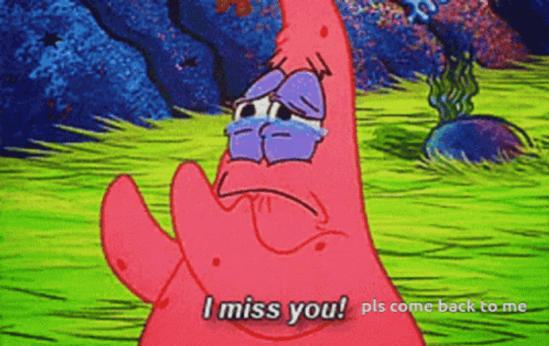 Patrick Meme I Miss You GIF