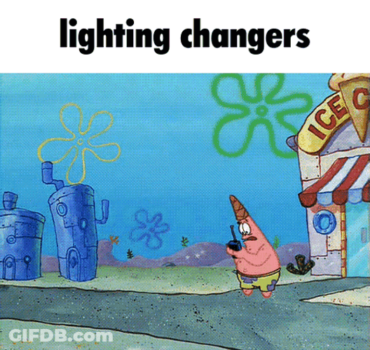 Patrick Meme Lighting Changes GIF