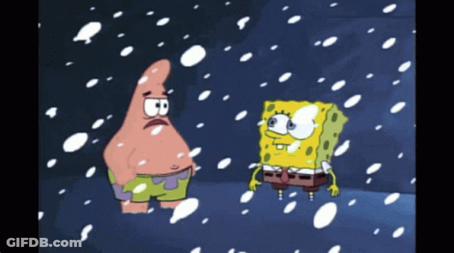 Patrick Meme Snowy Weather GIF