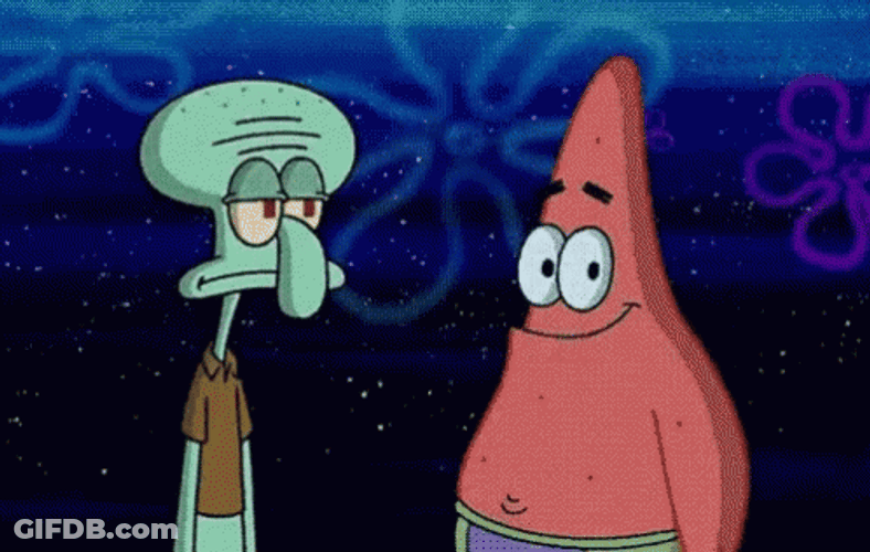 Patrick Meme With Squidward GIF