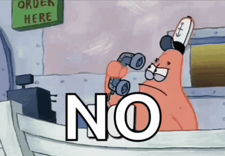 Patrick Screaming No! GIF