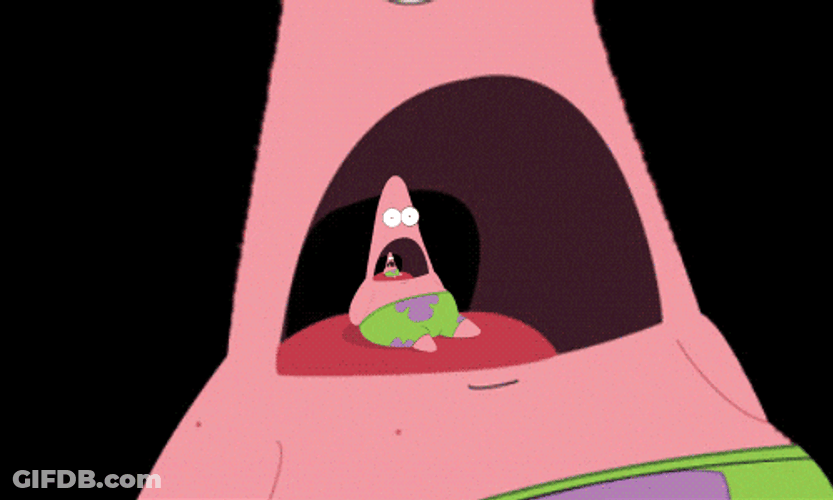 Patrick Shocked Meme Bigger Mouth GIF