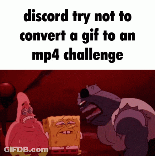 Patrick Star And SpongeBob Discord Try Not To Convert GIF To MP4 Challenge GIF